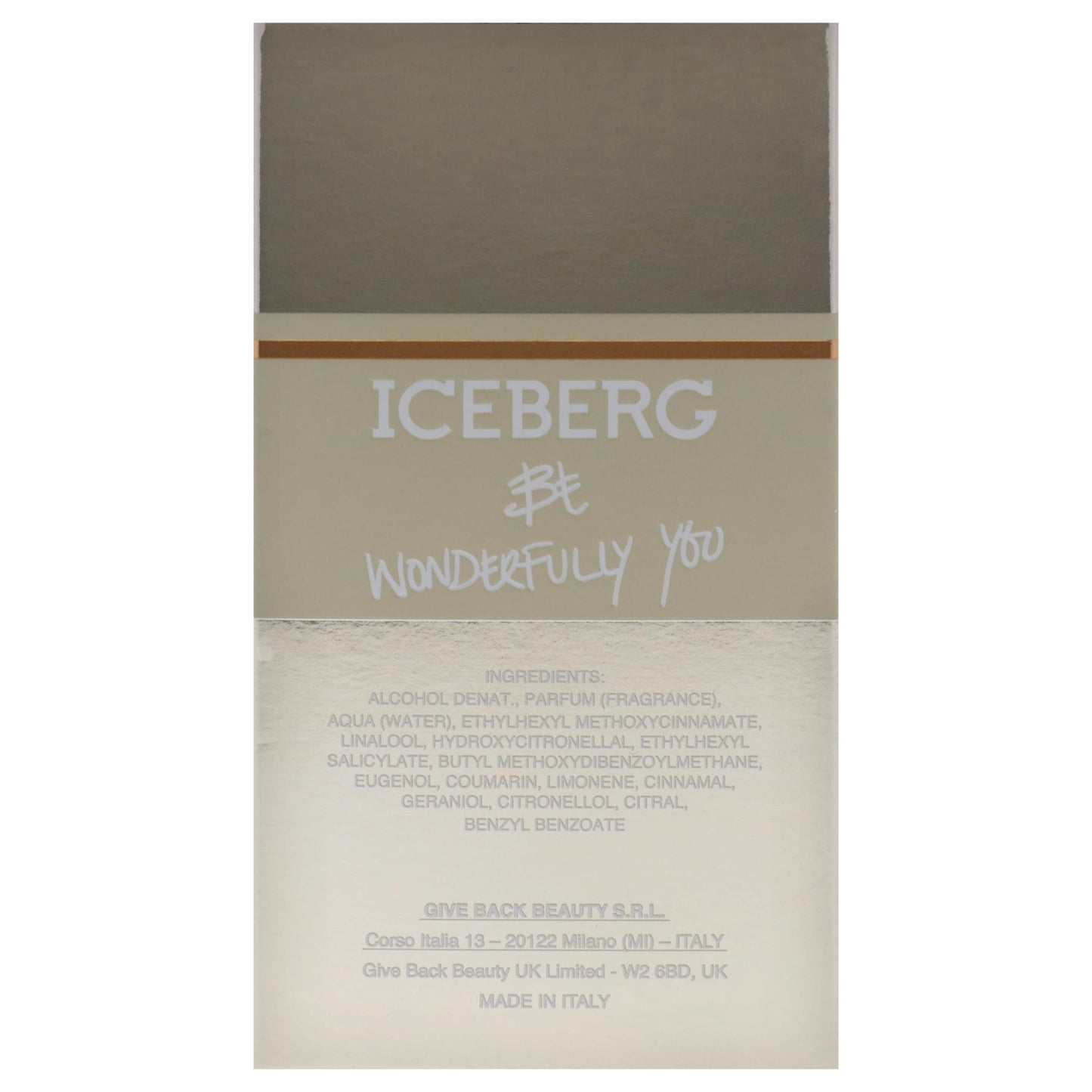 Iceberg Be Wonderfully You for Women - 3.3 oz EDT Spray