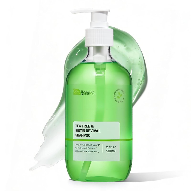 Tea Tree Shampoo for Oily Hair - Clarifying Biotin Formula for Deep Cleansing & Scalp Balance | 16.9 FL OZ