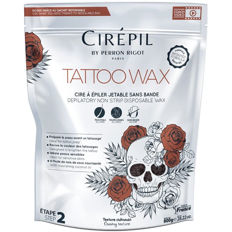 Cirepil Tattoo Wax Beads - 800g Patented Formula for Illuminating & Brightening Tattooed Skin