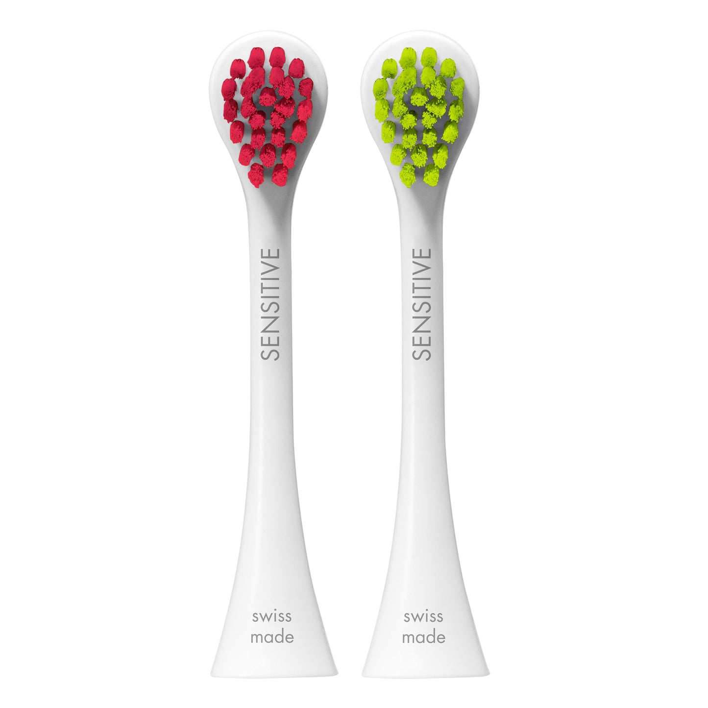 Curaprox Hydrosonic Brush Heads Rainbow Sensitive Duo – for Gentle Gum Care & Precise Cleaning | Magenta/Green, 2-Pack | Compatible with All Curaprox Sonic Models | Swiss Made