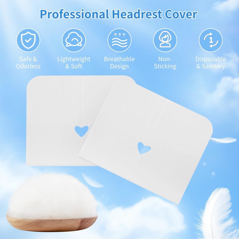DIMEGON 500PCS Disposable Face Cradle Covers, Disposable Massage Headrest Cover, Single Use Massage Bed Headrest Cushion Cover, Professional Massage Chair Face Cover for Skincare Beauty Salons