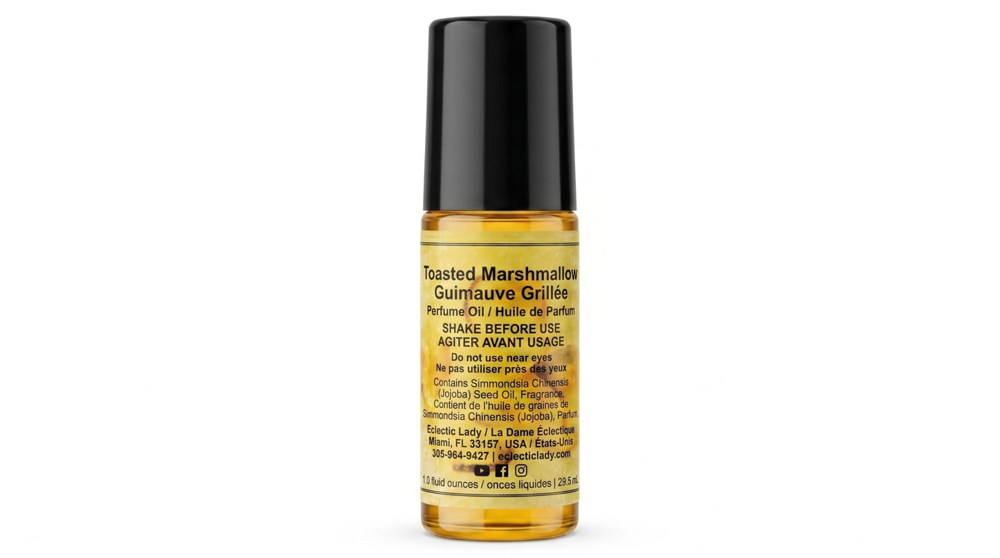 Toasted Marshmallow Perfume Oil, 1.0 Oz Portable Roll-On Fragrance