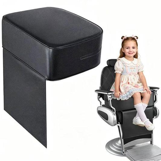 Salon Booster Seat Cushion for Hair Cutting Salon Leather Pads Large Size, Boat Booster Seat Cushion, Styling Chair Seat Booster, Barber Beauty Salon Spa Equipment Black
