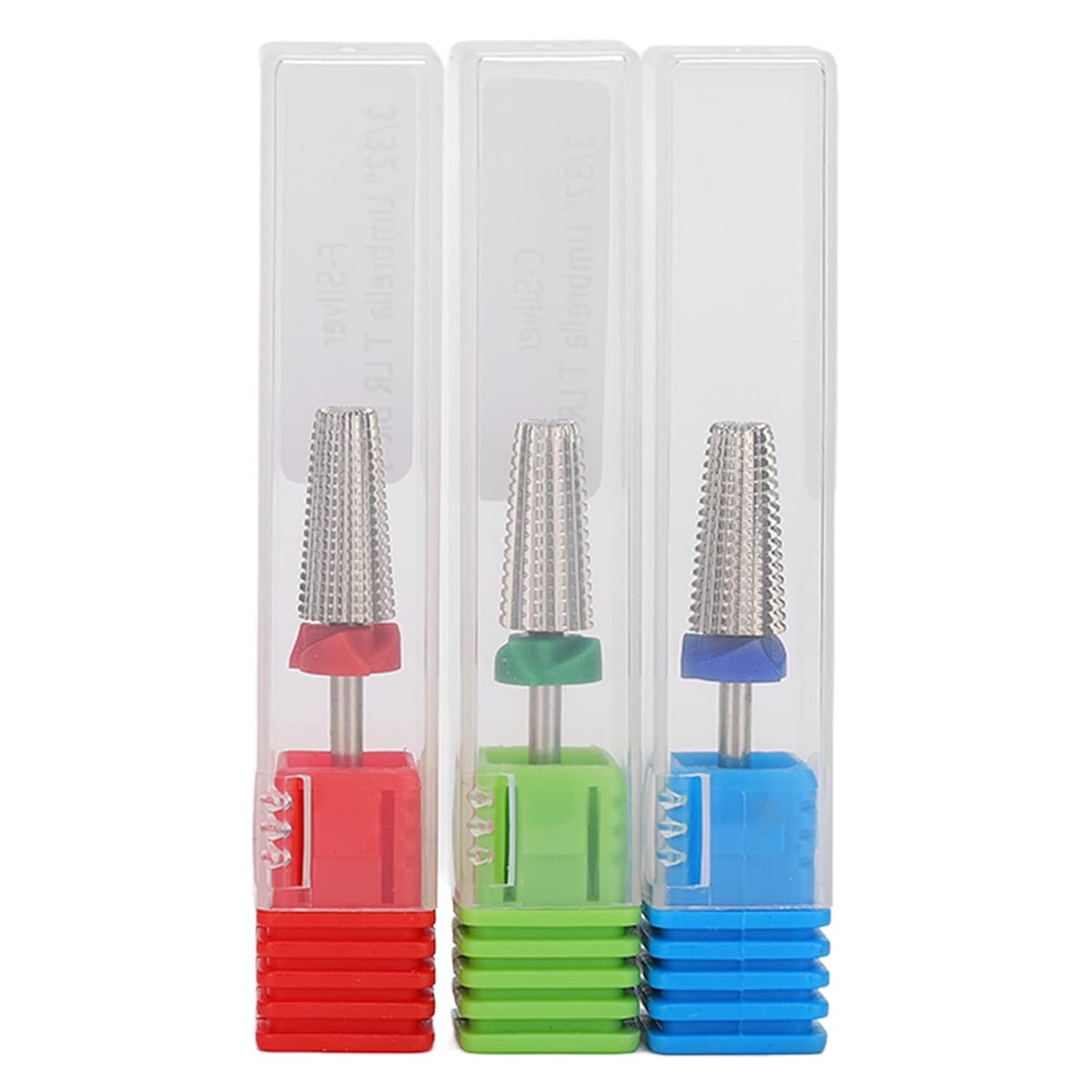 Nail Drill Bits Set - Tungsten Steel Gel Remover Tools for Manicure & Pedicure | 3pcs, 2.35mm Shank Diameter