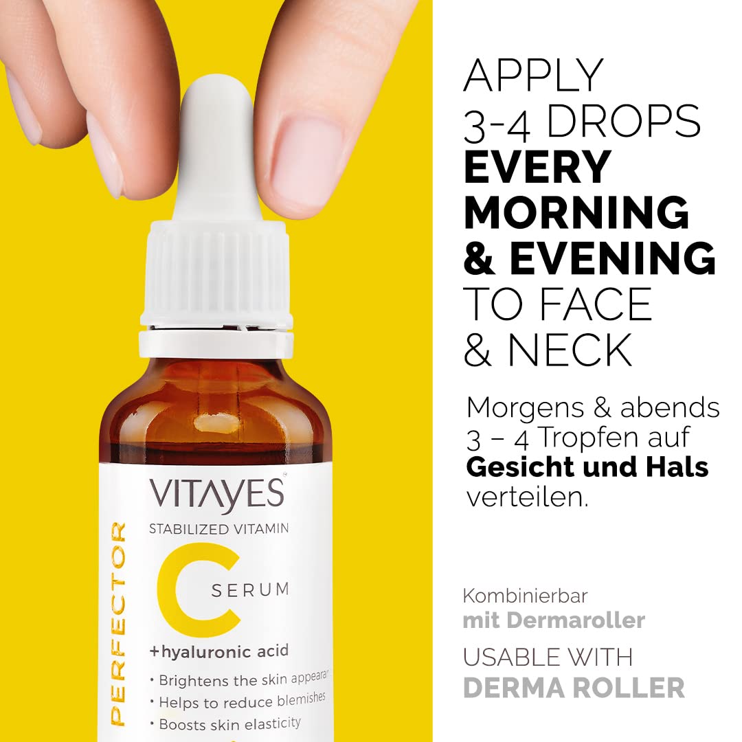 Vitamin C Face Serum - Anti-Aging Hydrating Formula with Hyaluronic Acid | 1 Oz for Dark Spots & Fine Lines