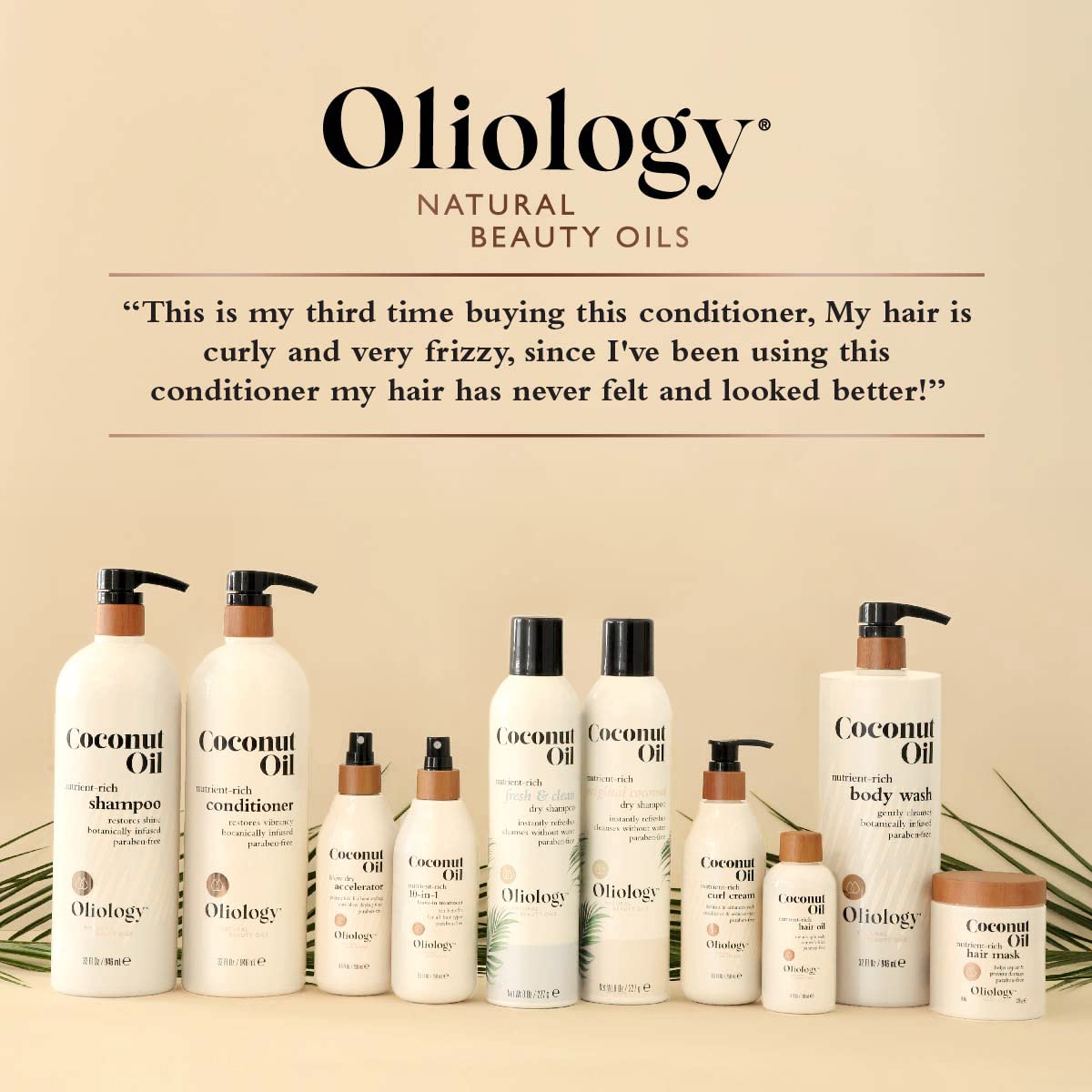 Oliology Coconut Oil Conditioner - Natural Coconut Oil Conditioner Helps Restore Damaged, Lifeless Hair | Provides Intense Shine | Restores Lost Moisture | & Paraben Free (32 oz/2 Pack)