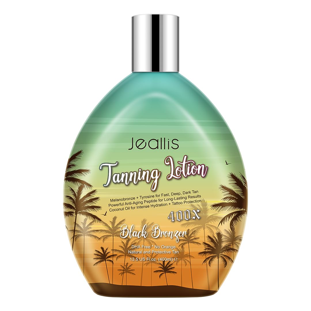 Extreme Dark Tanning Lotion - Indoor & Outdoor Bronzer with Tattoo Protection | DHA Free, 13.5oz