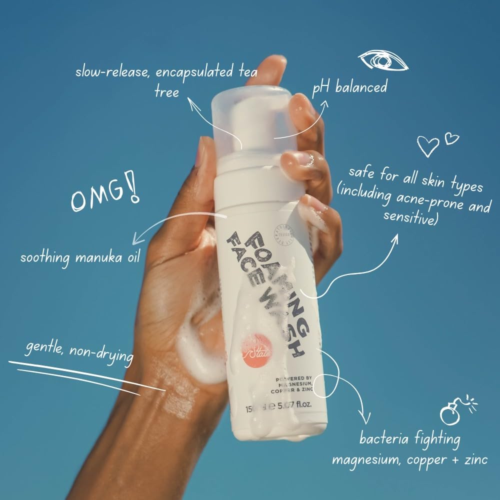 31st State Foaming Face Wash - Cleans + Conditions Skin, Non-Drying - pH Balanced for Daily Use - Vegan, Gluten-Free, Paraben-Free and SLS/SLES-Free - 150ml
