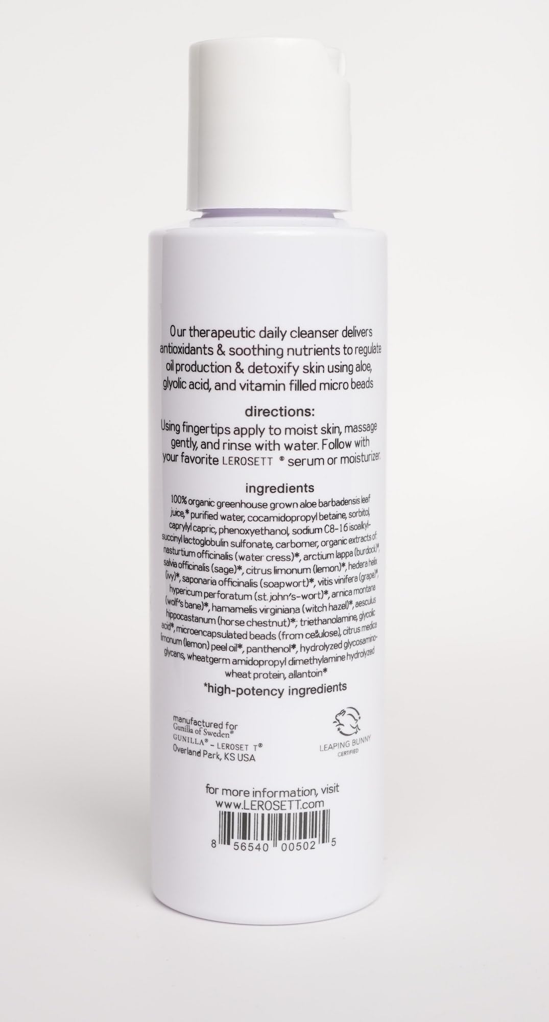 Gunilla Of Sweden LEROSETT Clear Skin Face Wash & Pore Toner Bundle