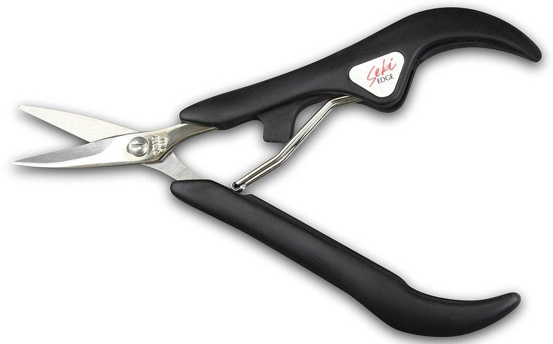 Seki Edge Acrylic Nail Scissors (SS-201) - Curved Manicure Scissors for Clipping, Cutting, & Trimming Acrylic Fingernails & Toenails - Stainless Steel Nail Cutter is Made in Japan