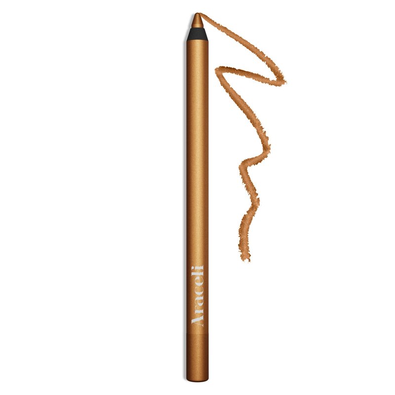 Araceli Beauty Gel Pencil Eyeliner - Water Resistant, Long-Lasting, Smudge-Proof Creamy Formula for Precision Lining - Hypoallergenic, Bold Eyeliner Gel Pencil - Safe for Sensitive Eyes (Gold)
