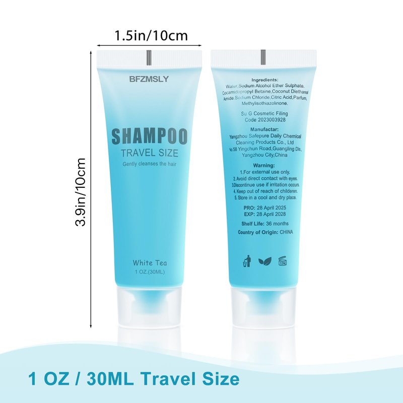 20 Sets Hotel Toiletries Set Bulk, 80 Pcs Travel Mini Bundle Amenities with Shampoo, Conditioner, Body Wash & Bar Soap - White Tea Scent - Guest Supplies for Airbnb, Motel, Hospitality