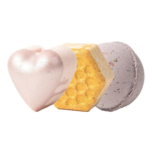 Pacha Soap Co. Froth Bath Bombs - Jasmine Gardenia, Sweet Honey Almond, and French Lavender Scents, Handmade, Nourishing & Moisturizing Bath Bombs with Essential Oils, Made in The USA - 3 Pack