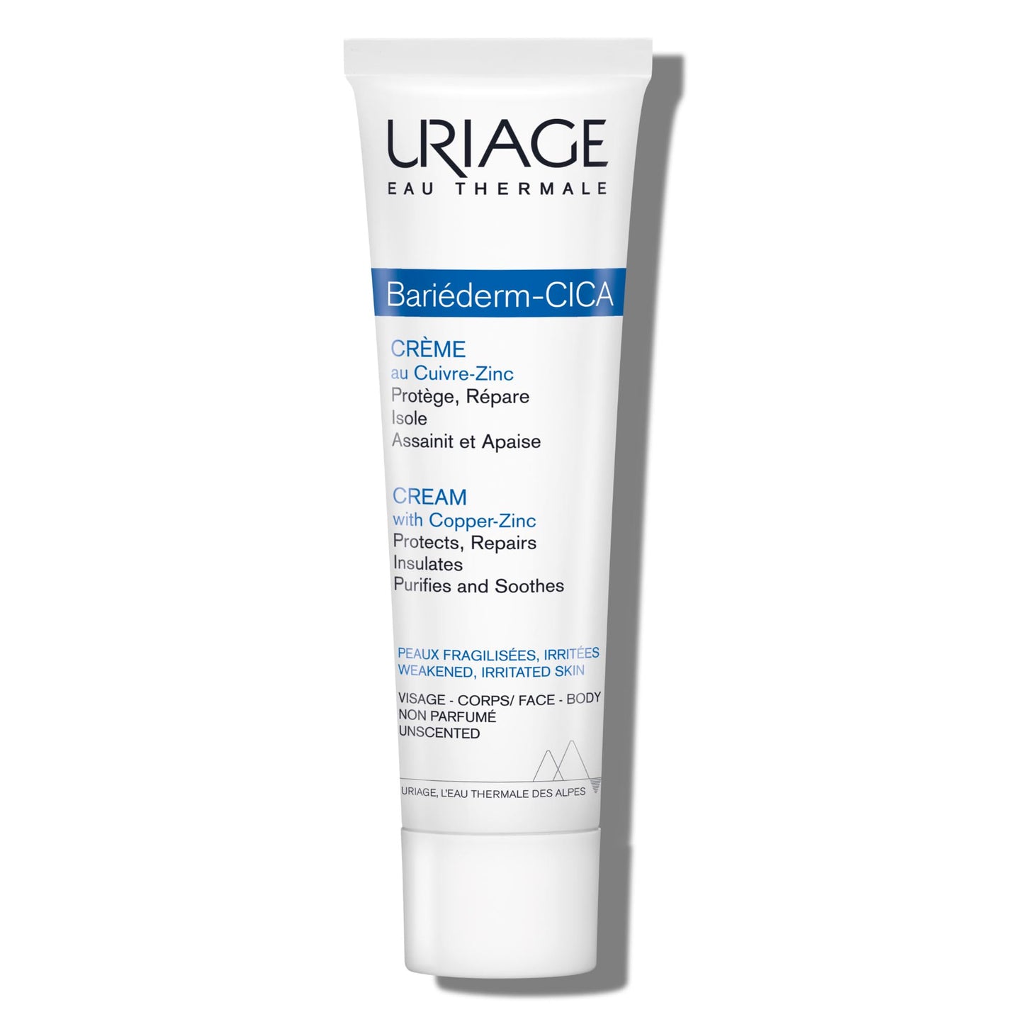 Uriage Bariéderm-CICA Multi-Purpose Restoring Cream with Copper-Zinc & D-Panthenol, Enhances Skin Repair, For All Ages & Skin Types, Fragrance-Free