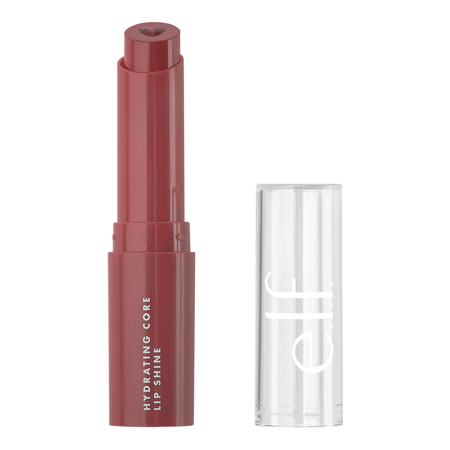 e.l.f. Hydrating Core Lip Shine with Shea Butter & Vitamin E, Tinted Lip Balm for A Smooth, Glossy Finish & Long-Lasting Moisture, Happy Dusty Rose