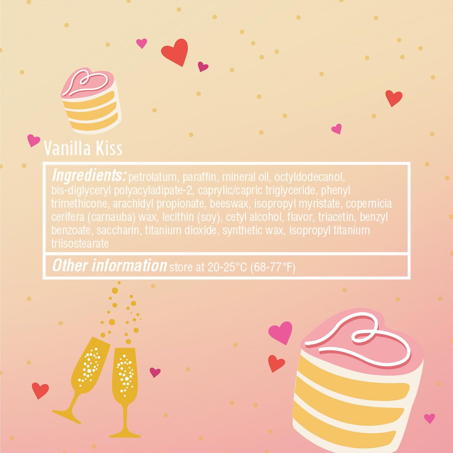 ChapStick Party Favors, Toast to Love Lip Balm Packs (30 Sticks), Sweet Vanilla Kiss, Small Gifts for Bridal Shower & Engagement Parties, 0.15 Oz Ea