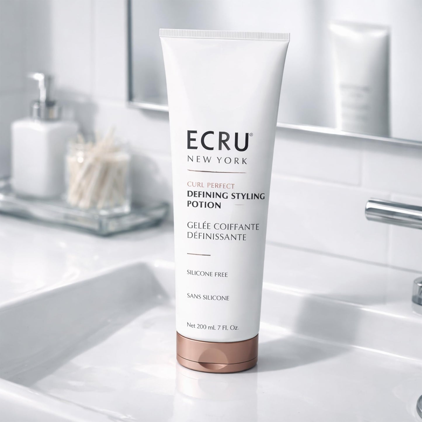 Ecru New York Curl Perfect Defining Styling Potion, Anti Frizz Curl Cream, Curly Hair Styling Cream, 7oz