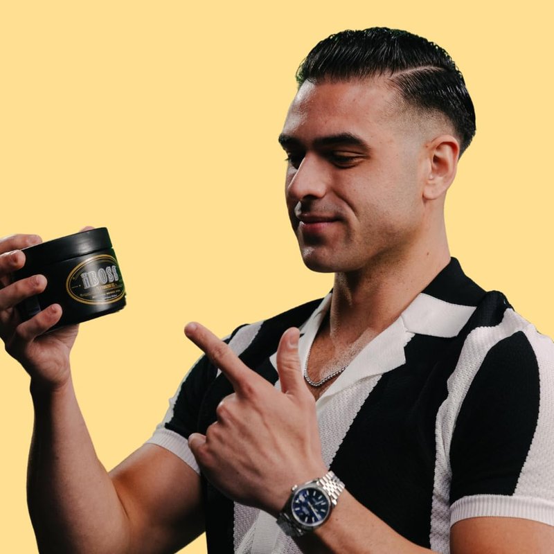 iBOSS Texturizing Hair Gel for Men, Strong Hold Styling Gel for Curly and Straight Hair with Natural Extracts, Vegan & Cruelty-Free Formula, Defends Against Dandruff & UV Rays, 18 oz