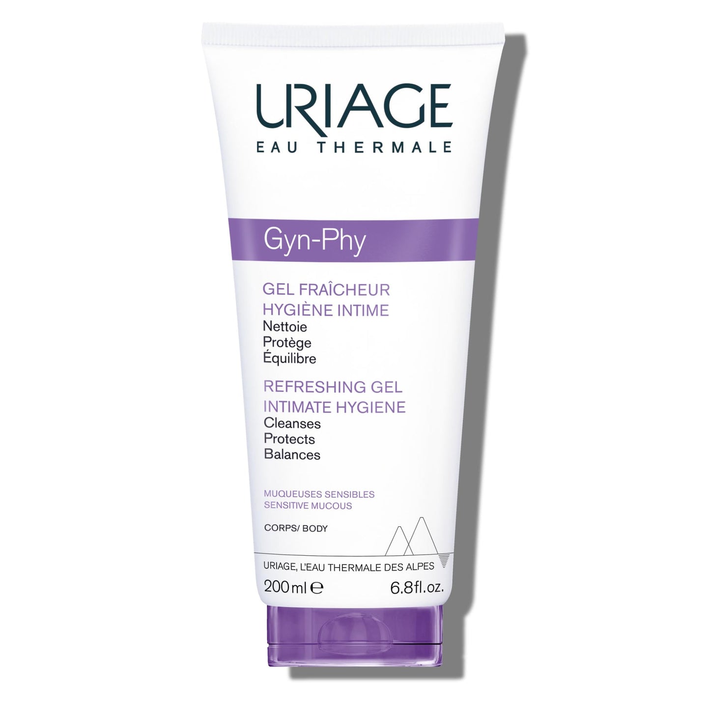 Uriage Gyn-Phy Intimate Wash Refreshing Gel Daily Hygiene For External Itimate Areas, Gently Cleanses & Respects Natural Balance, Foaming Gel, Floral Fragance, Tested Under Gynecological Control