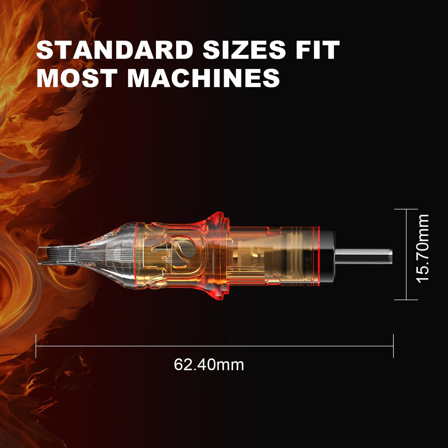 CNC Tattoo Cartridges Needles 50pc #10 Bugpin Round Magnum Tattoo Needle Mixed Cartridge 7RM 9RM 11RM 13RM 15RM with Membrane Professional Disposable Tattoo Needles EN09-50KIT-T