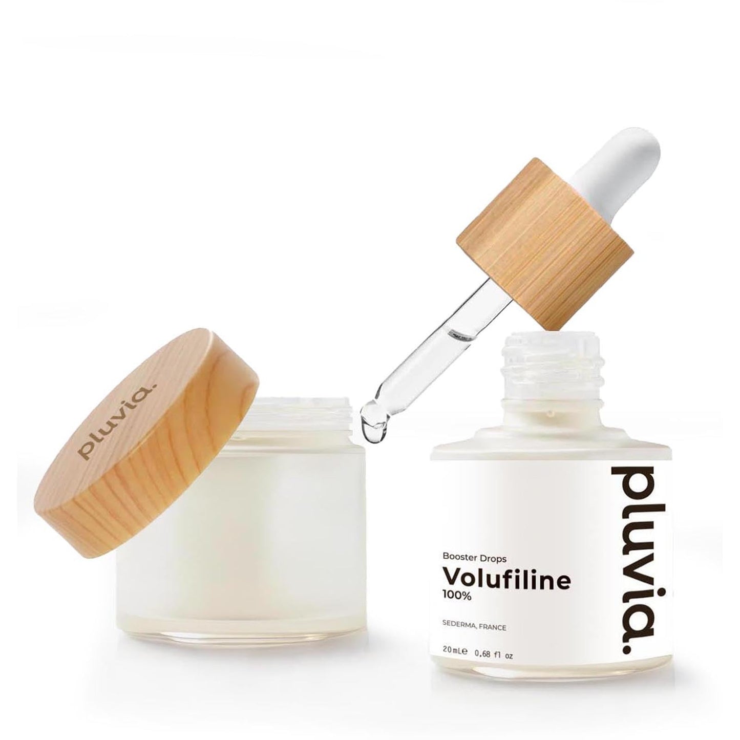 pluvia. Volufiline Ampoule Serum 100% pure from SEDERMA, France, 20ml (0.68 fl.oz) Patented Cosmetic Ingredient, Cosmetic Grade for Face and Body, Improve Skin Elasticity & Wrinkles, Boosts Collagen