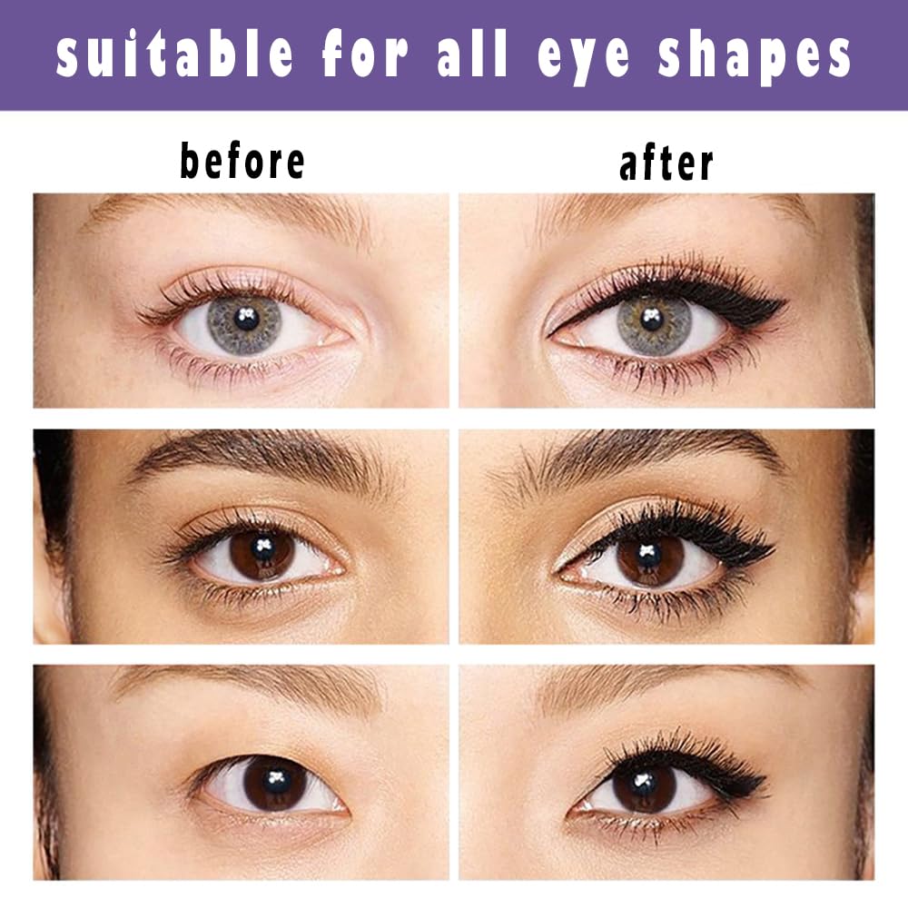 Dual End Wing Stamp Eyeliner Set, 4 Count Liquid Eye Liner Makeup Pens