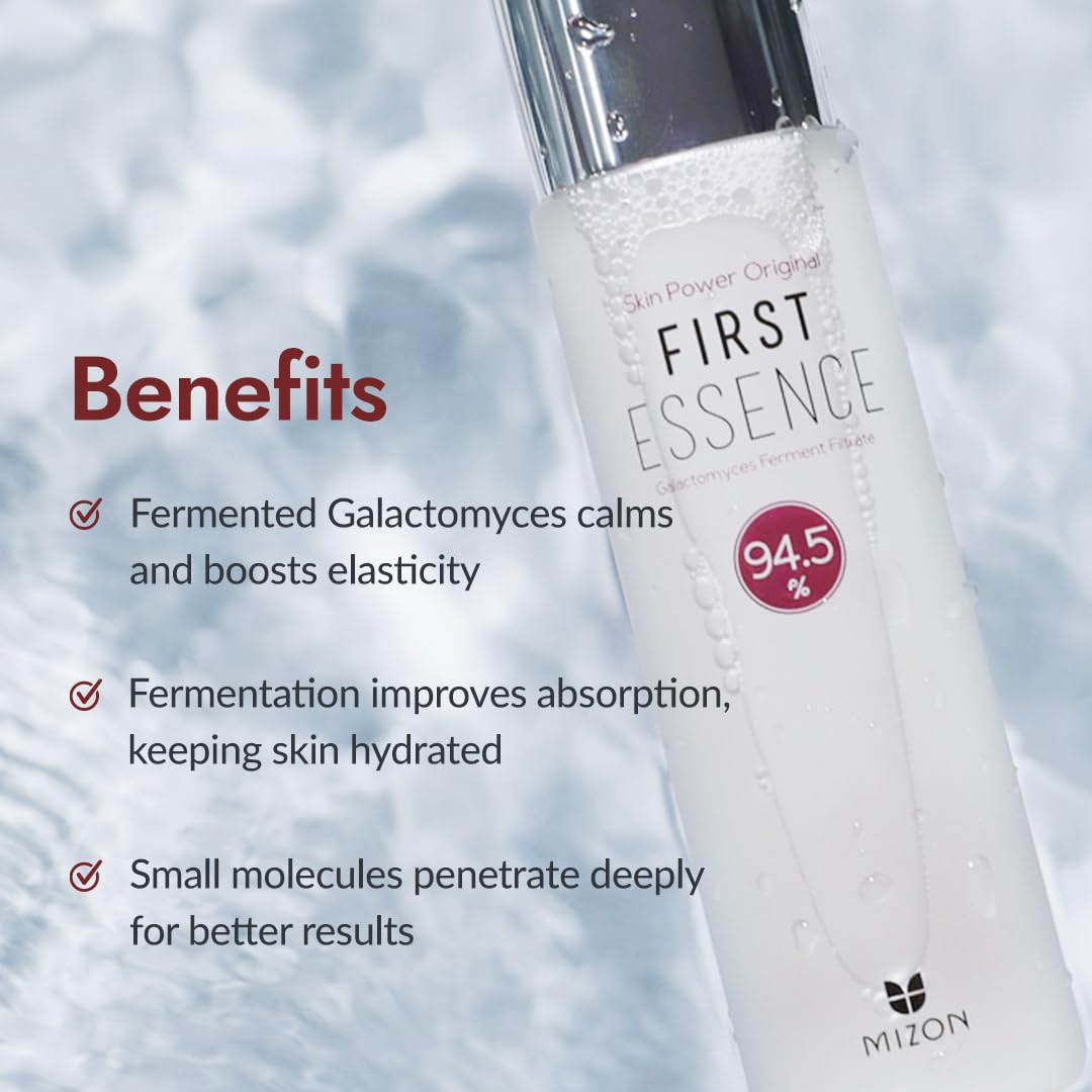 MIZON Skin Power Original First Essence 94.5% Galactomyces Ferment Filtrate Booster Korean Skin Moisturizing Exfoliating Youth Recovery (210ml 7.10 Fl Oz)