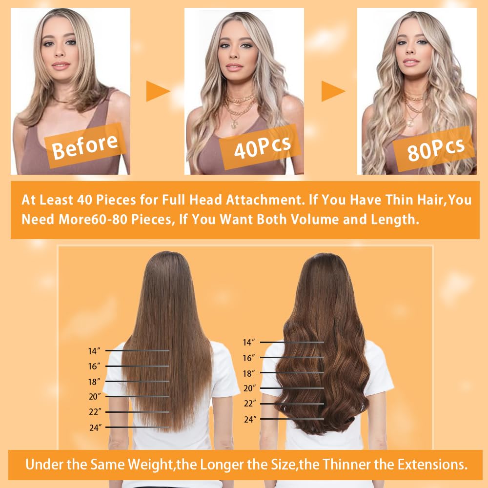 YDDM Tape in Hair Extensions Human Hair 18 Inch 20pcs Balayage Natural Black to Chestnut Brown 100% Remy Human Hair for Women Seamless Invisible Tape in Hair Extensions(1B/1B/6#, 18 Inch)