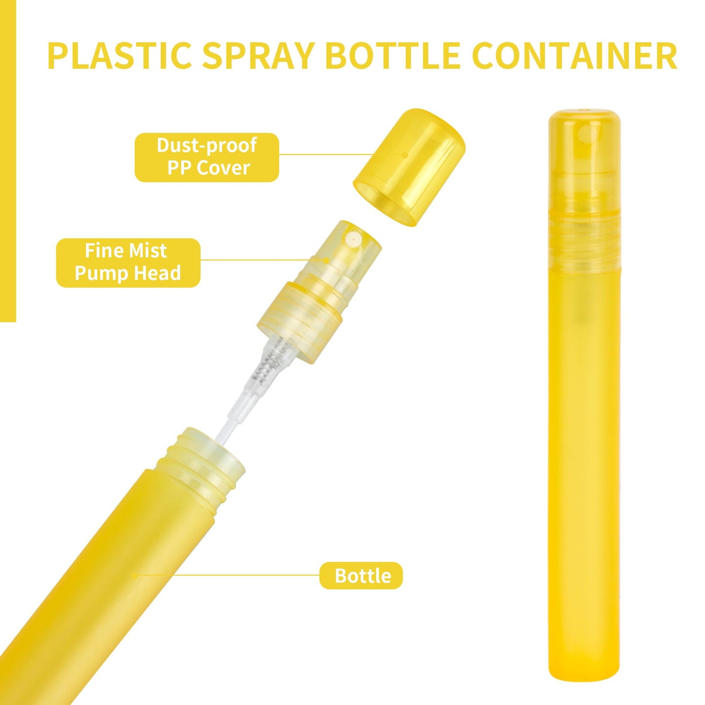 Axigundaone 80 Pcs 10 ml Plastic Perfume Bottles,Colorful