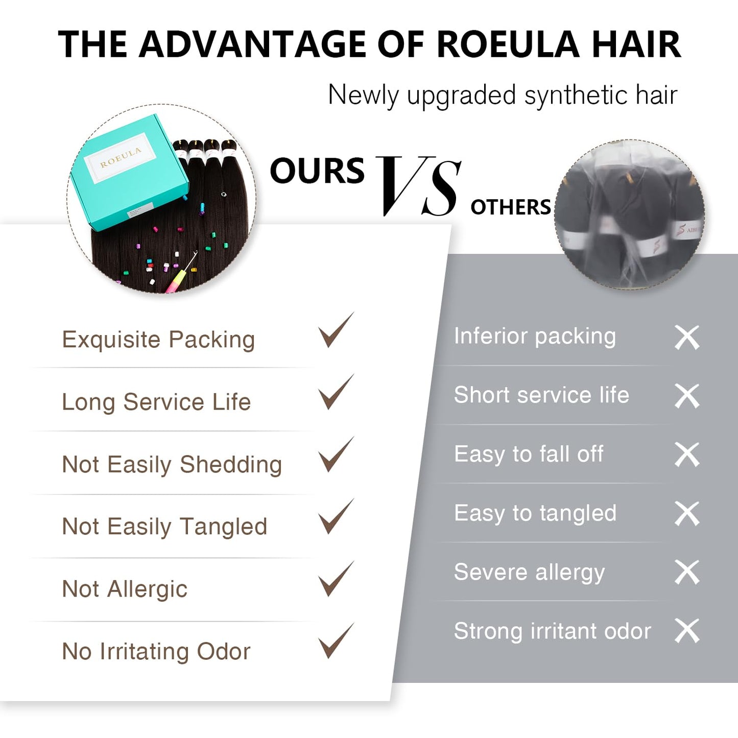 Roeula 4# Medium Brown Pre Stretched Braiding Hair 30 Inch 8 Packs Medium Brown Braiding Hair Pre Stretched Synthetic Braids (4# Medium Brown, 30 Inch (pack of 8))