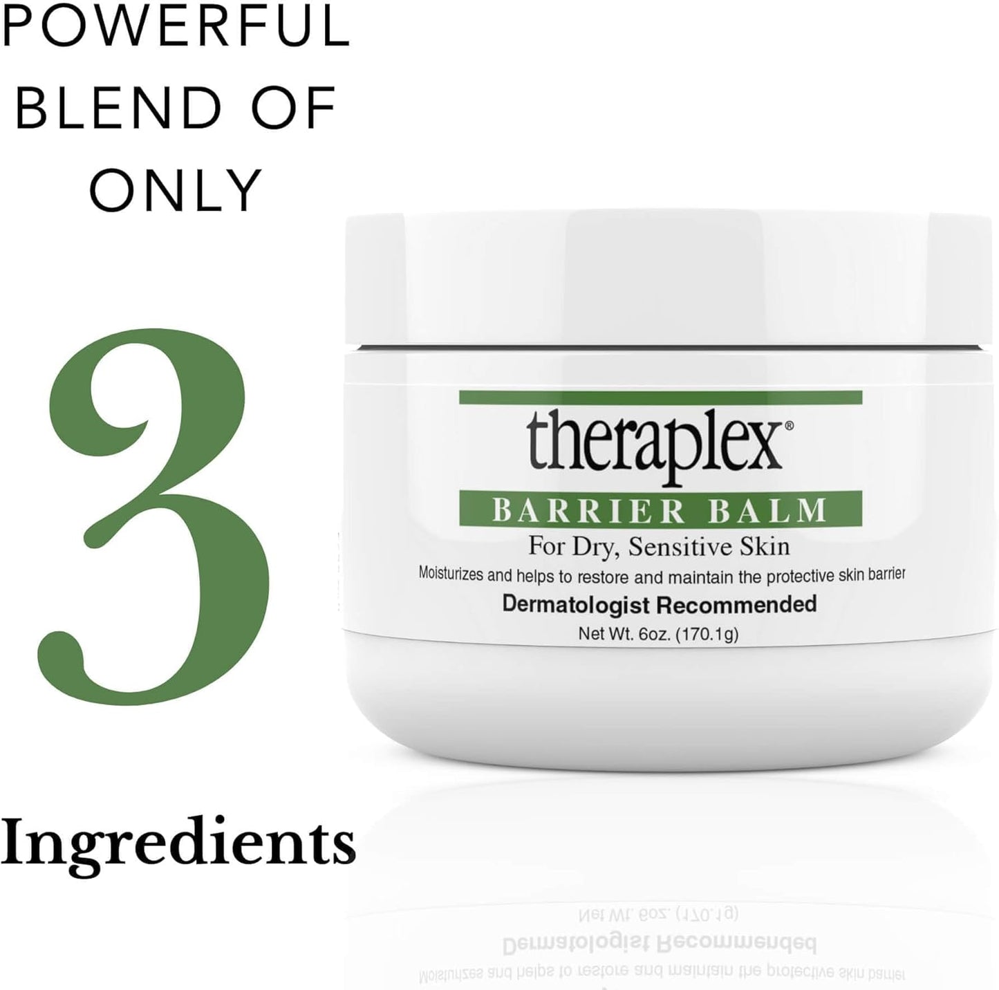 Theraplex Skin Barrier Balm | Moisturizer Cream for Dry, Sensitive Skin - Hypoallergenic, Noncomedogenic - 6 Oz