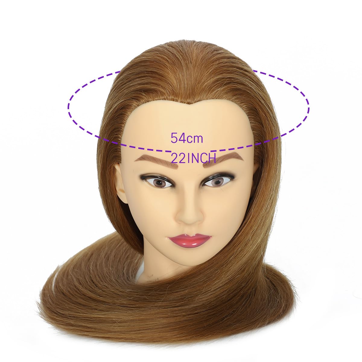 Mannequin Head Human Hair for Hairstyling - perming, heat styling, washing, Heat Resistant Doll Head for Cosmetology Students, Professionals & Practice Exams (Blond 27#)