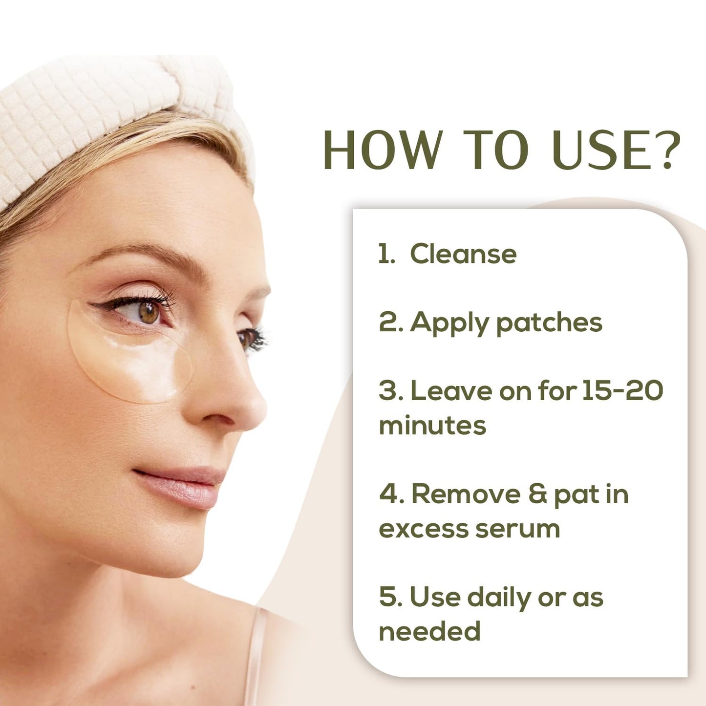 C.S.M CSM Hydrogel Eye Patches for Puffiness, Dark Circles, and Fine Lines – 30 Pairs (60 Masks) – Hydrating, Fragrance-Free