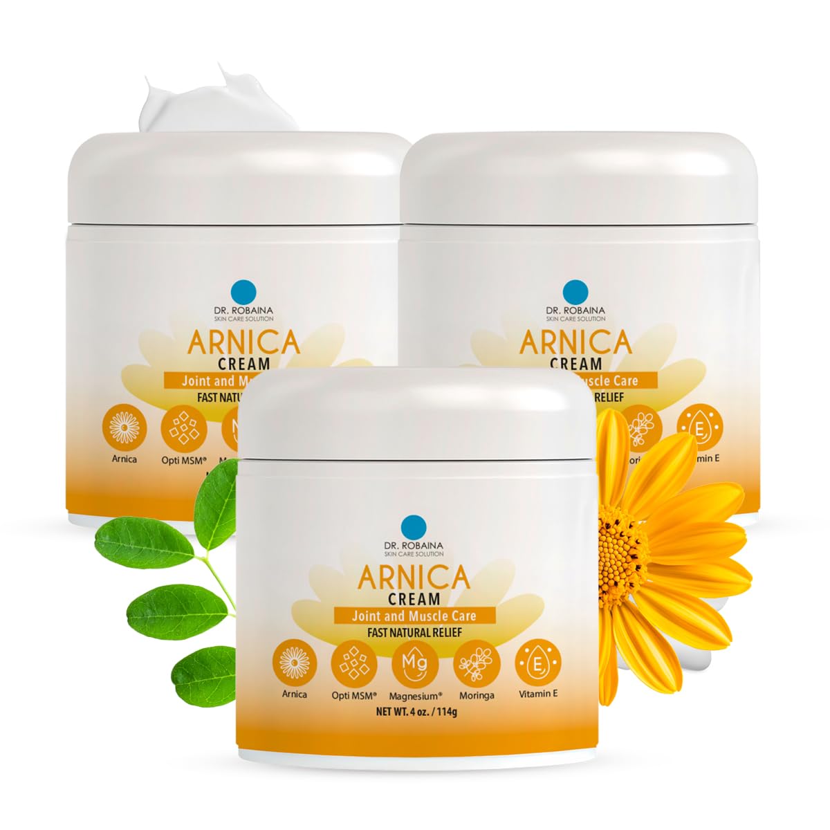 Dr. Robaina Arnica Bruise Cream 4 oz – Concentrated Arnica & Vitamin K Moisturizer for Skin That Looks More Even After Bumps & Cosmetic Touch-Ups – Fast-Absorbing, Non-Greasy