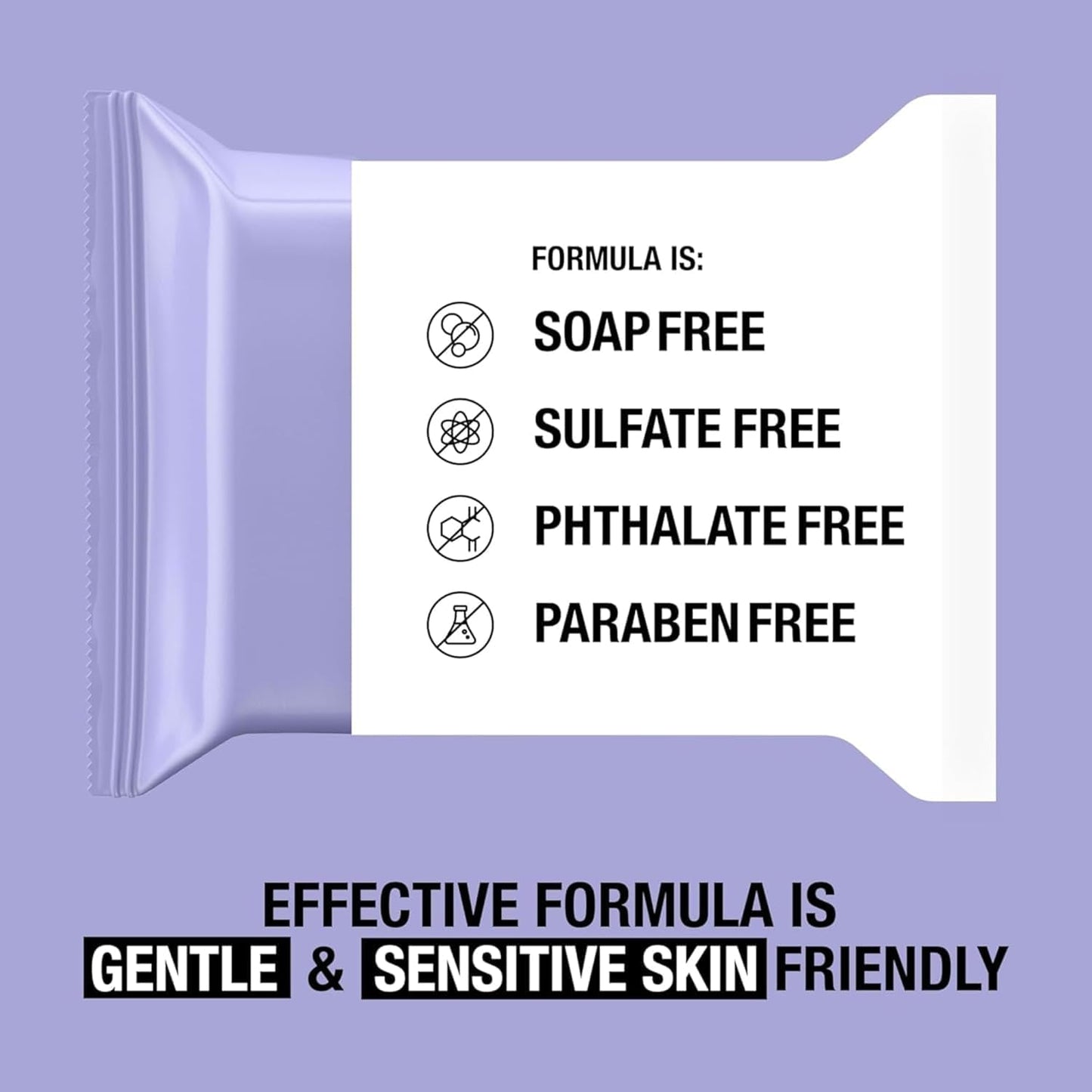 Equate Night-Time Makeup Remover Wipes - Soothing Formula | 40 Count, 2 Pack