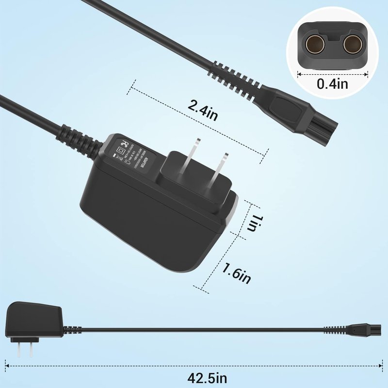 CGGXJP 15V Charger Cord Compatible with Philips Norelco HQ8505 3000 5000 7000 9000 Series, Multigroom MG5750 MG7750 MG7770 MG7790 Electric Shaver Razor Trimmer Adapter Charging Cord