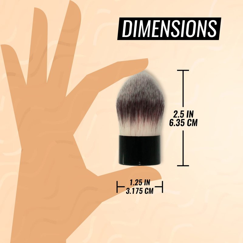 CARA Cosmetics Kabuki Brush #17 - Compact Makeup Face Brush, Blending Brush for Loose Powder, Blush, Foundation. Bronzer & Liquid Makeup, Seamless Retractable Blush Brush, Flawless Travel Makeup Brush