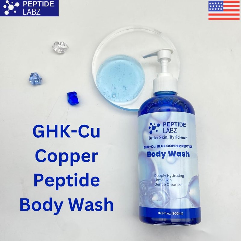 Copper Peptide Body Wash – Anti-Aging Skin Renewal, Deep Hydration, Wrinkle Reduction, and Collagen Boost – Soothing, Paraben-Free Formula, 16.9 oz