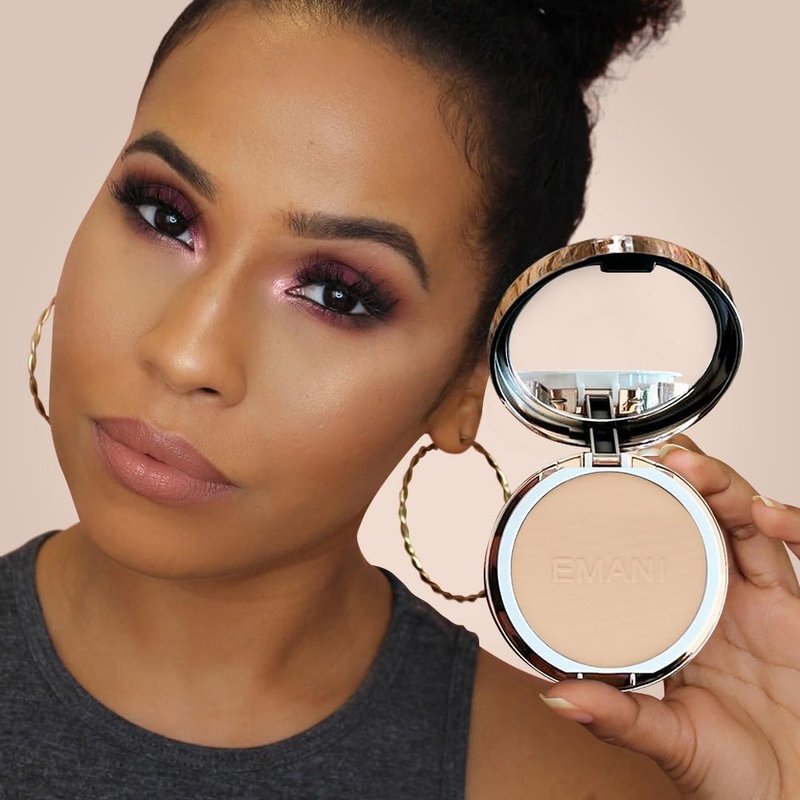 Emani HD Bamboo Setting Powder - Talc-Free Natural Mineral Makeup for All Skin Tones | Sensitive Skin Friendly