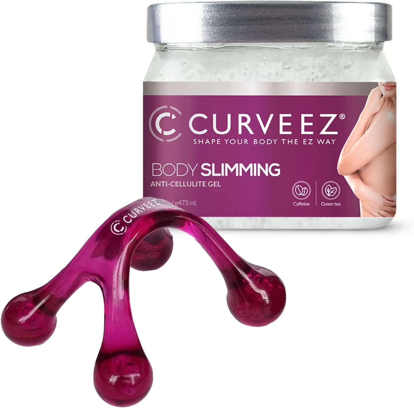 Slimming Cream for Belly Fat - Curveez Weight Loss Gel for Arms, Legs & Navel | 16 Oz Cellulite Moisturizer