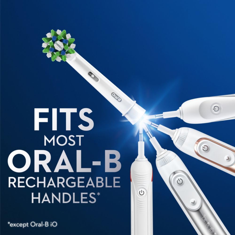 Oral-B Cross Action Electric Toothbrush Replacement Heads - 3 Count, Superior Cleaning & Plaque Removal