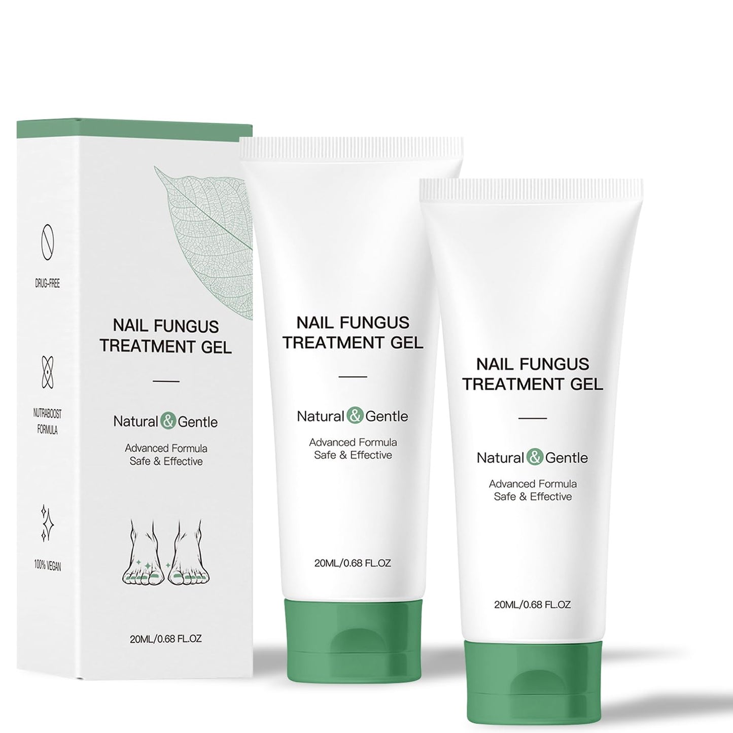 2PCS Nail Fungus Repair Gel – Multi-Purpose Nail Repair, Nail Growth Serum for Damaged Nail