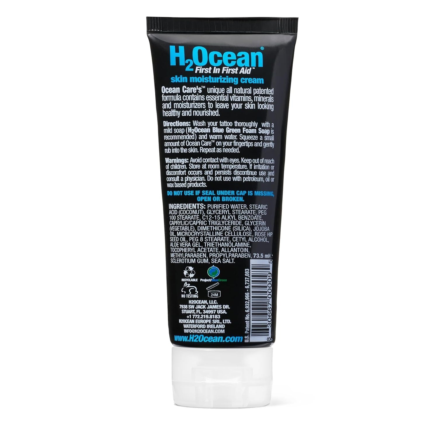 H2Ocean Ocean Care Tattoo Aftercare Lotion 2.5oz + Aquatat Tattoo Healing Ointment for Tatto Aftercare 1.75oz