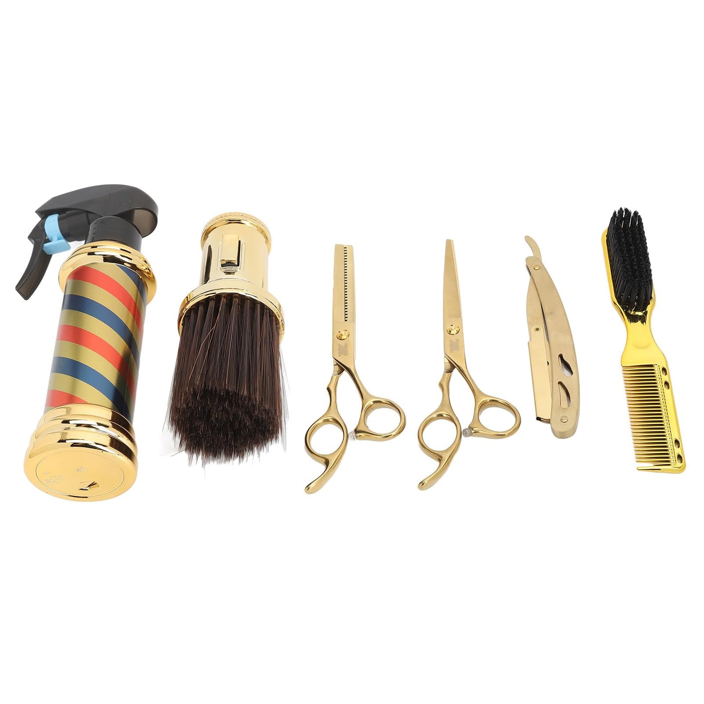 6pcs Hair Cutting Scissors Kit, Salon Haircut Scissors Barber Shears Set with Cutting Thinning Scissors Comb Spray Bottle, Hairdressing Shears Set for Men Women at Home or Salon, Wholesale Business