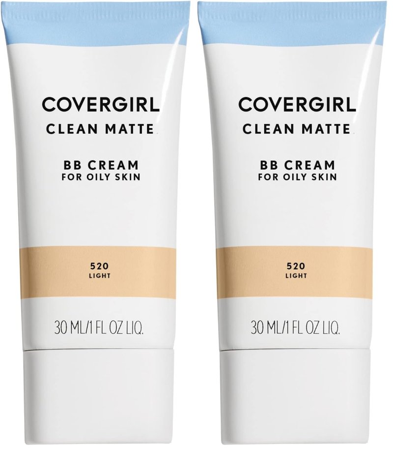 COVERGIRL Clean Matte BB Cream, Oil-Free | Long-Lasting | For Sensitive Skin | Lightweight | Pack of 2