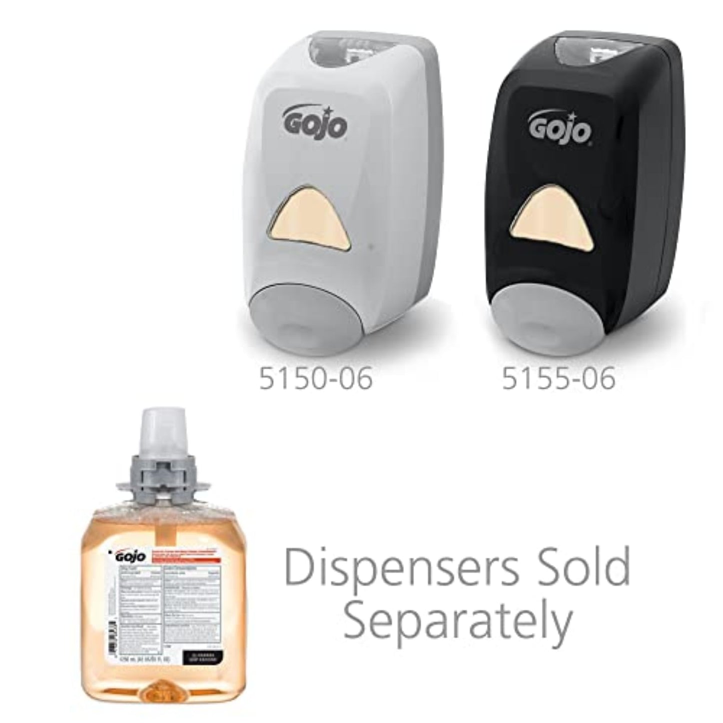 GOJO Luxury Foam Antibacterial Handwash, Fresh Fruit Fragrance, 1250 mL Hand Soap Refill FMX-12 Push-Style Dispenser (Pack of 4) – 5162-04