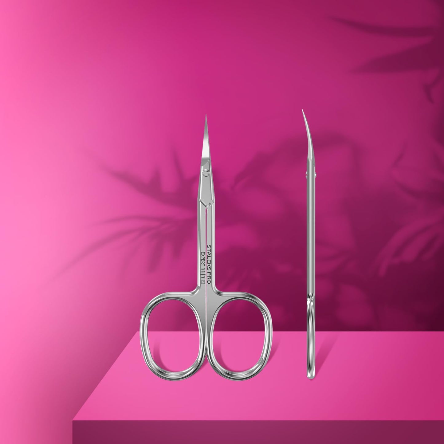 Staleks Pro EXPERT 11 Cuticle Scissors Type 1 – Left-Handed – Narrow Blades – Stainless Steel – Ergonomic Manicure Scissors