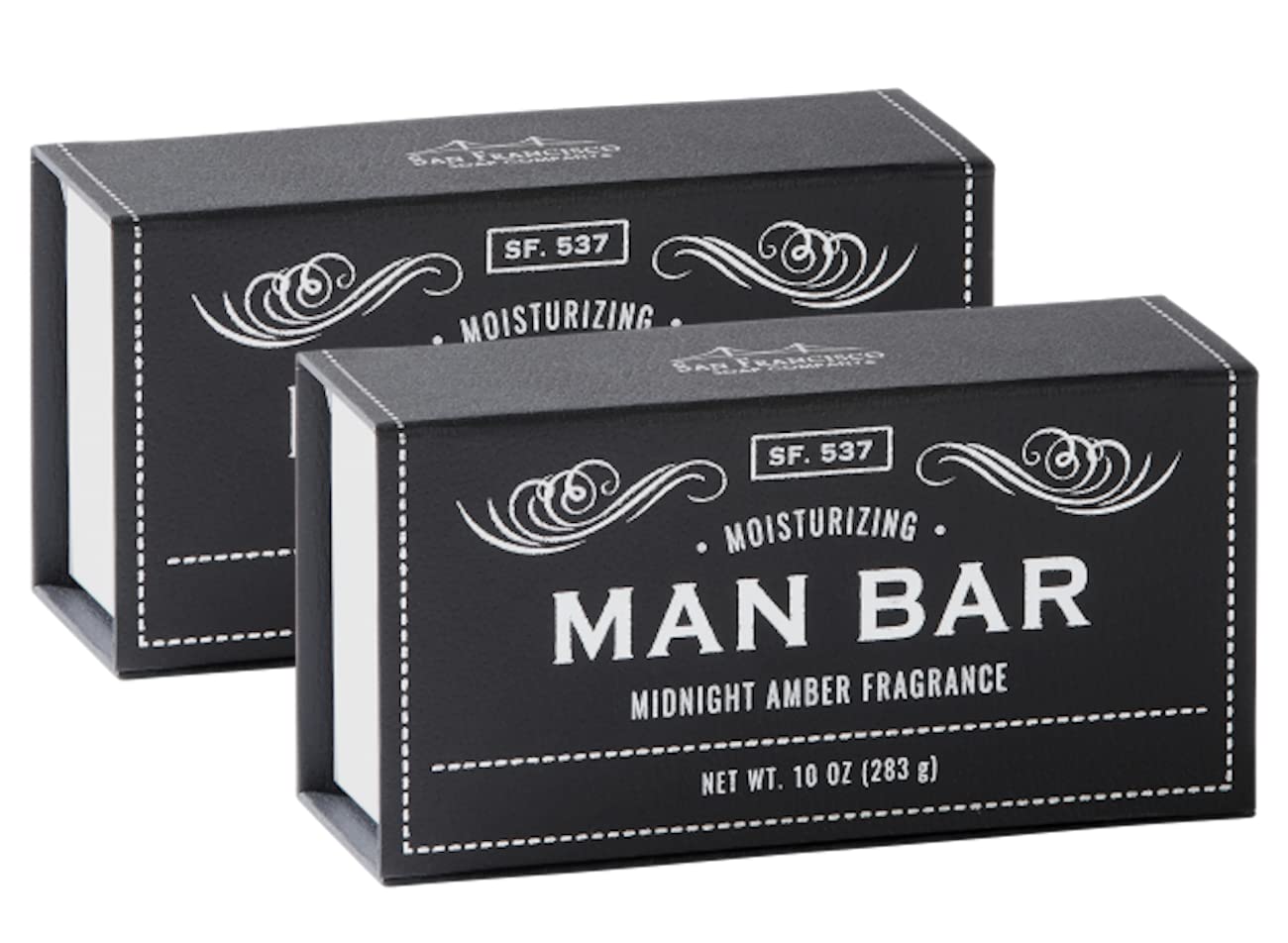 SFS Company Man Bar Set of 2 10 oz. Soap Bars (Midnight Amber)