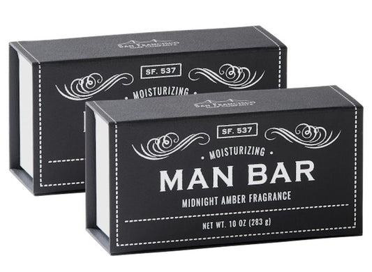 SFS Company Man Bar Set of 2 10 oz. Soap Bars (Midnight Amber)