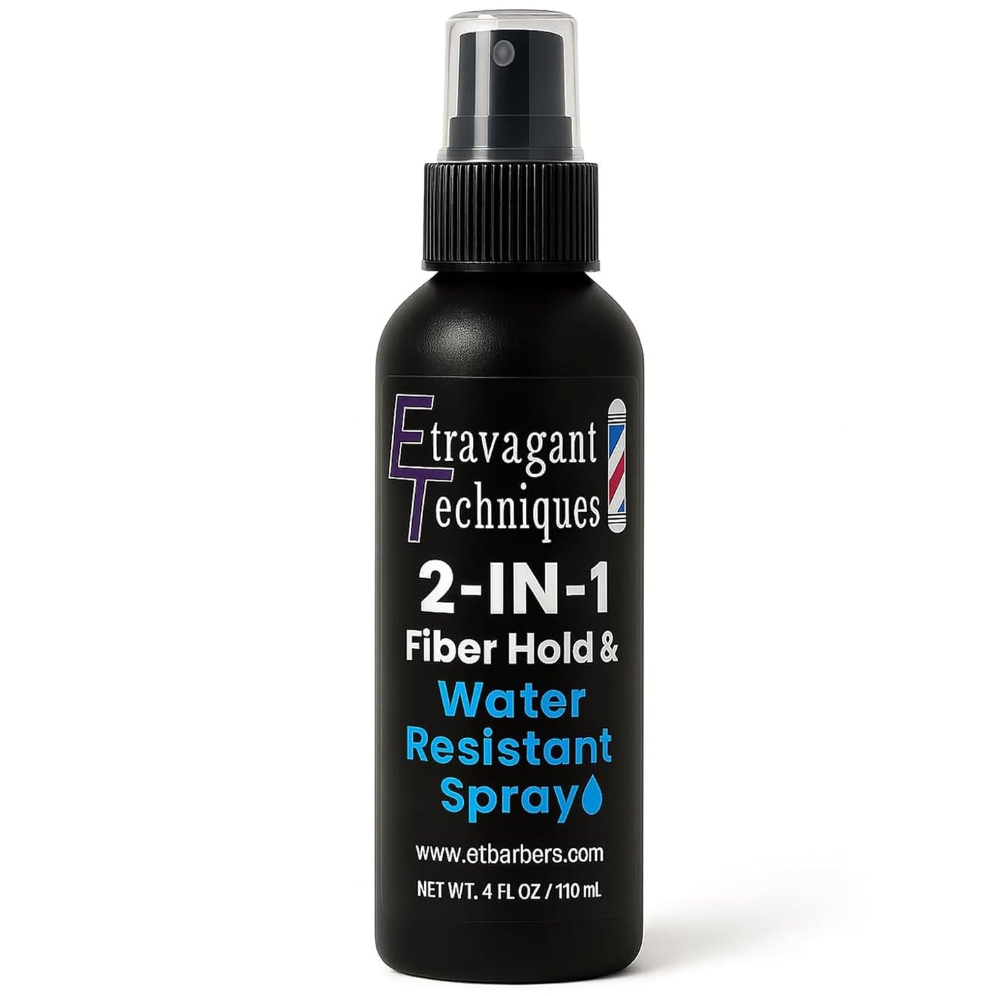 Hair Fiber Spray for Men & Women – Strong Hold, Quick Dry, Sweatproof, No Flaking – Locks Hair Building Fibers All Day – Wind & Water Resistant Hair Loss Concealer – 4oz by Extravagant Techniques.